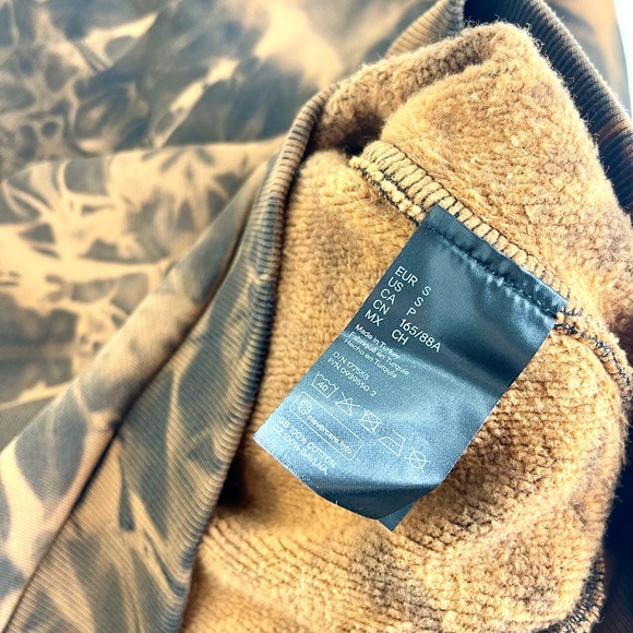 Cropped Cotton Sweatshirt, Streetwear, Acid Wash, Small, Tie Dye, Black, Shibori - Picture 11 of 11